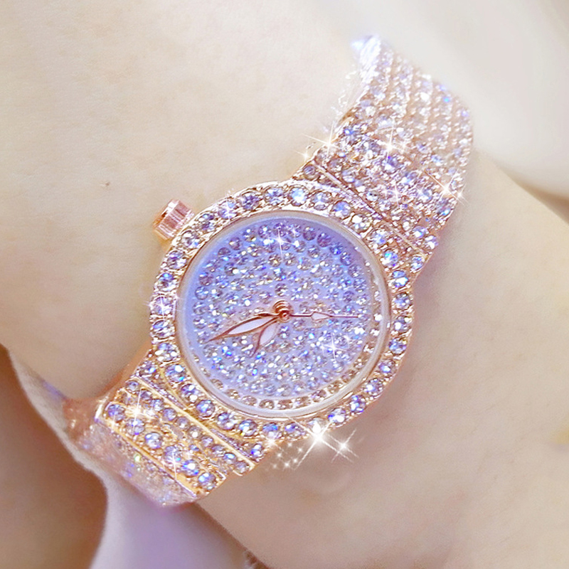 Luxury Watch Brand For Women - BS นาฬิกาผู้หญิงแบรนด์หรูที่มีชื่อเสียงนาฬิกาข้อมือสตรีประดับเพชรนาฬิกาข้อมือขนาดเล็กของผู้หญิงนาฬิกาทองคำสีกุหลาบผู้หญิง montre Femme