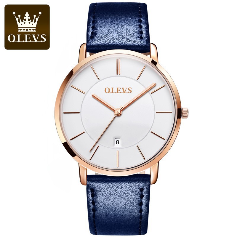 Luxury Watch Brand For Women - OLEVS นาฬิกาแฟชั่นบางเฉียบแบรนด์ชั้นนำหรูหราสายหนังนาฬิกาควอตซ์กันน้ำสำหรับผู้หญิง relogio feminino