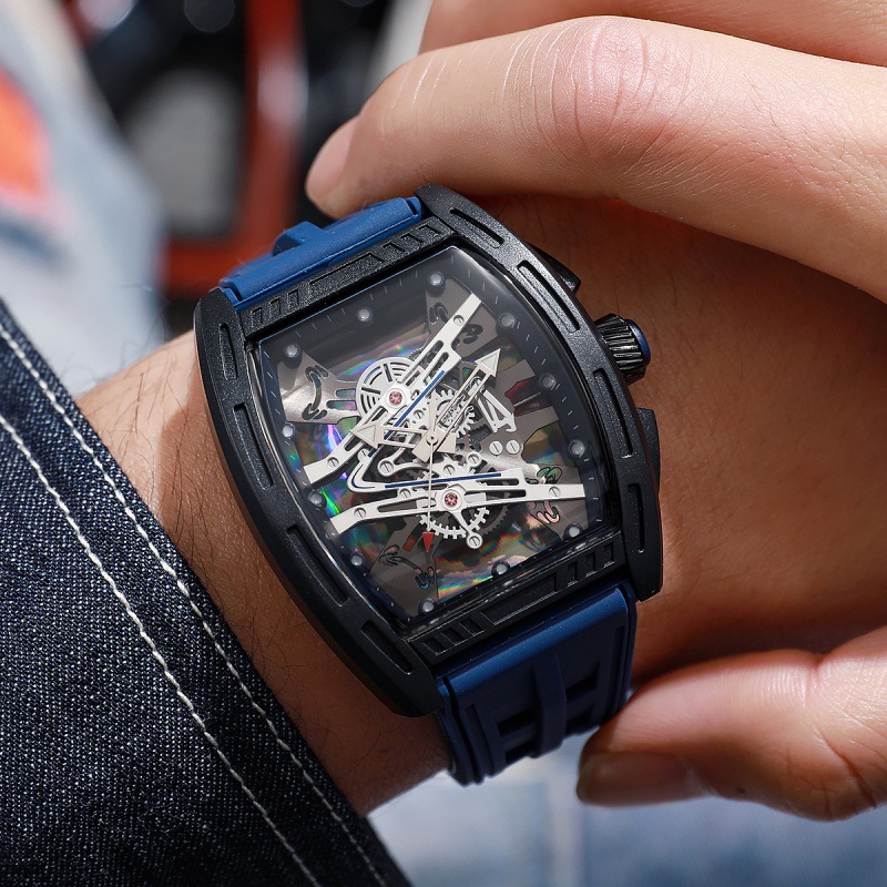 Luxury Watch Jacob And Co - 2026 แฟชั่นหน้าปัดขนาดใหญ่สายซิลิโคนผู้ชายนาฬิกาควอตซ์ลำลองกีฬานาฬิกาข้อมือสำหรับชายนาฬิกาเรโลจ ฮอมเบอร์(ไม่มีกล่อง)
