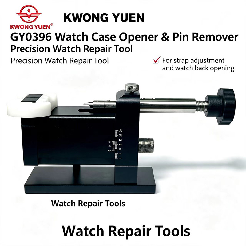Luxury Watch Repair - KWONG YUEN เครื่องมือซ่อมนาฬิกาอเนกประสงค์ ที่ถอดหมุดสายนาฬิกาและที่เปิดฝาหลังนาฬิกา พร้อมชุดหัวเจาะครบชุด
