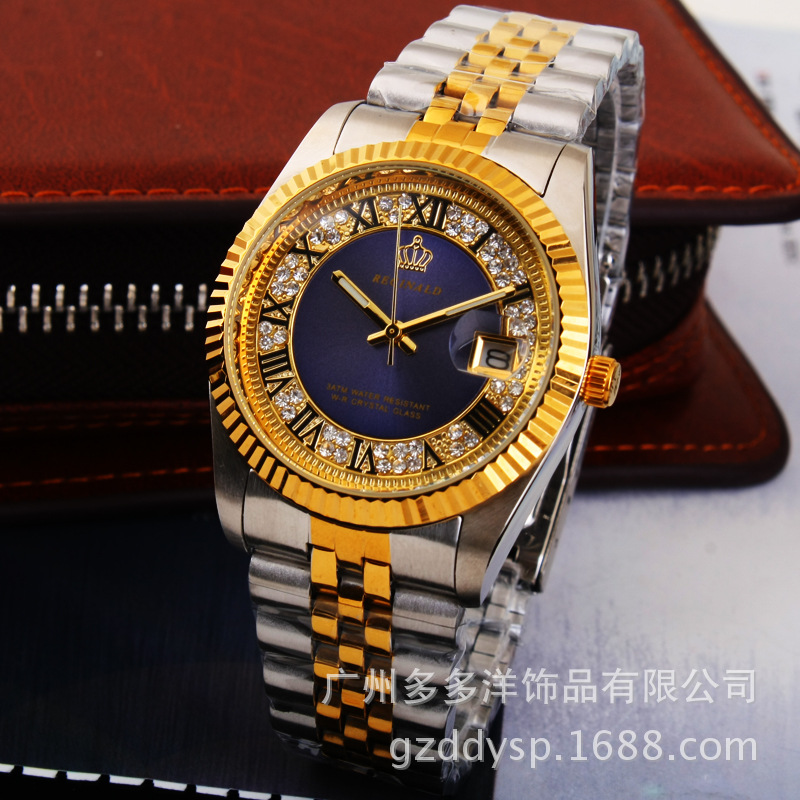 Luxury Watch Maker - 2016 Luxury HK REGINALD ยี่ห้อนาฬิกาข้อมือ Golden