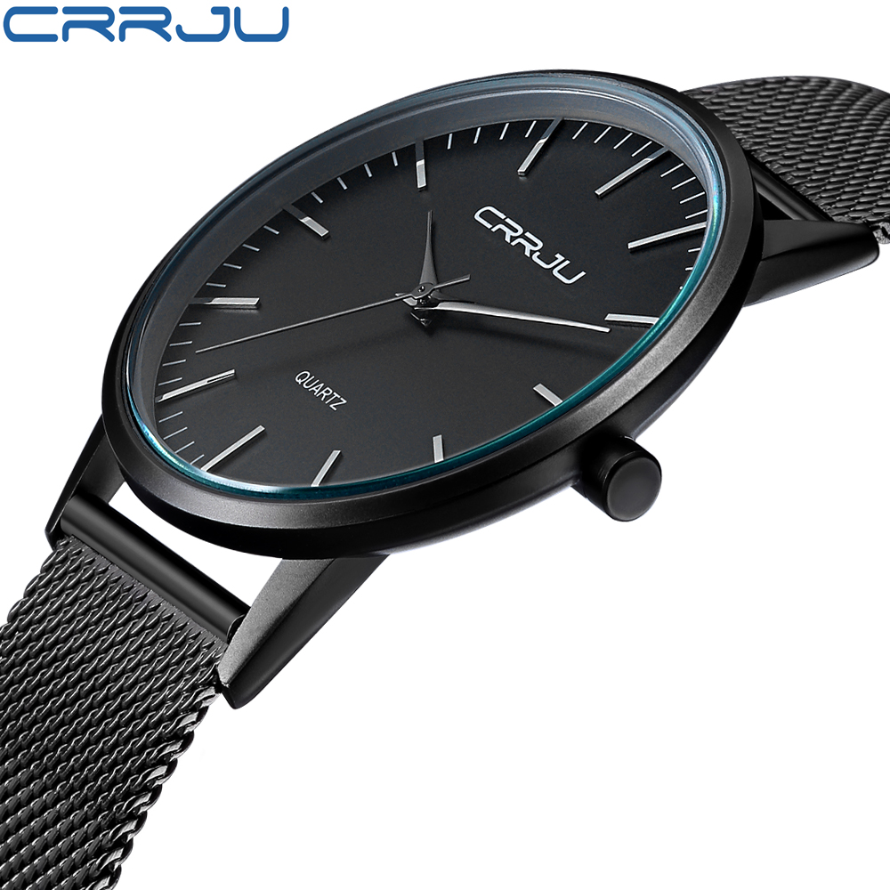 Luxury Watch Maker - CRRJU นาฬิกายอดนิยมผู้ชายแบรนด์หรู Casual สแตนเลสกีฬานาฬิกาญี่ปุ่นควอตซ์นาฬิกาข้อมือ Unisex สําหรับชายนาฬิกาทหาร