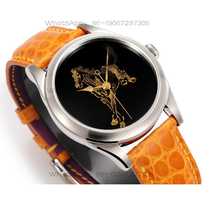 Zodiac Luxury Watch - นาฬิกากลไกจักรกลลายม้าประจำปีนักษัตร โกลด์ คราฟท์ รุ่นหรูหราสำหรับนักธุรกิจ