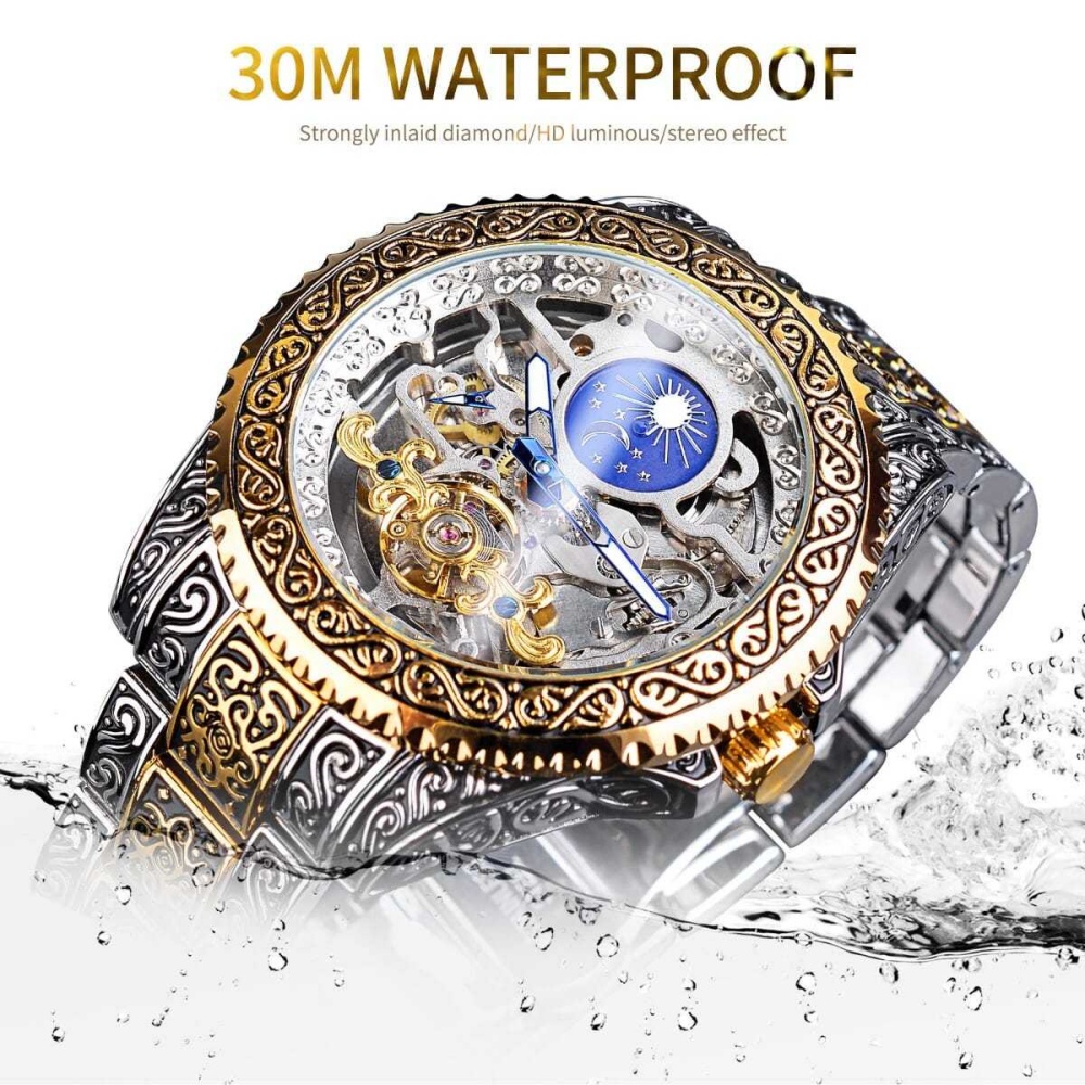 นาฬิกาข้อมือผู้ชายแบบกลไกอัตโน - Luxury Watch Engraving บทวิจารณ์และราคา