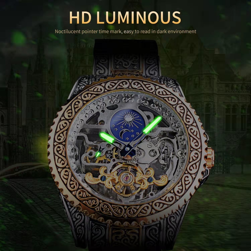 นาฬิกาข้อมือผู้ชายแบบกลไกอัตโน - Luxury Watch Engraving บทวิจารณ์และราคา