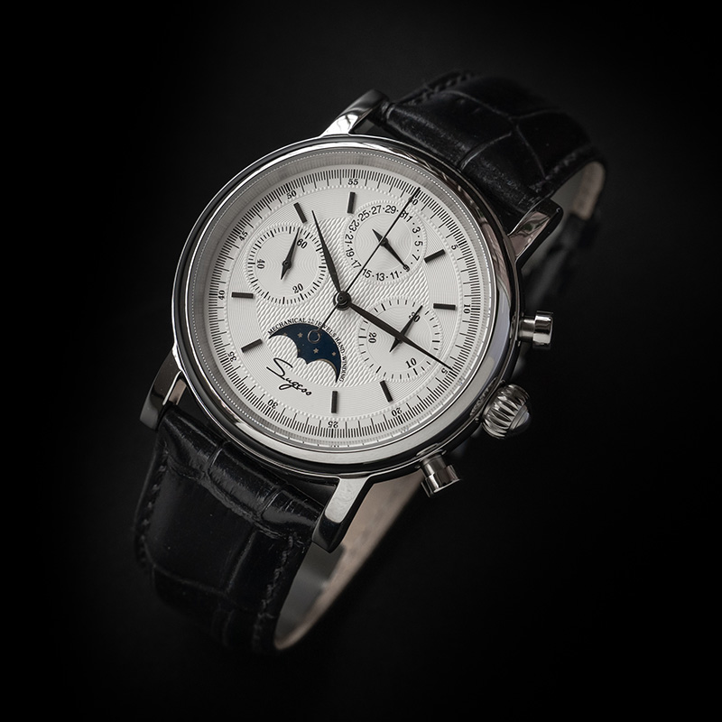 SUGESS สายหนังแท้วินเทจ, นาฬิก - Moonphase Complication Watch บทวิจารณ์และราคา