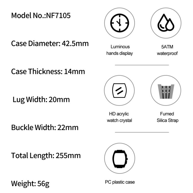 นาฬิกาข้อมือผู้ชาย NAVIFORCE 5 - Luxury Watch Strap บทวิจารณ์และราคา