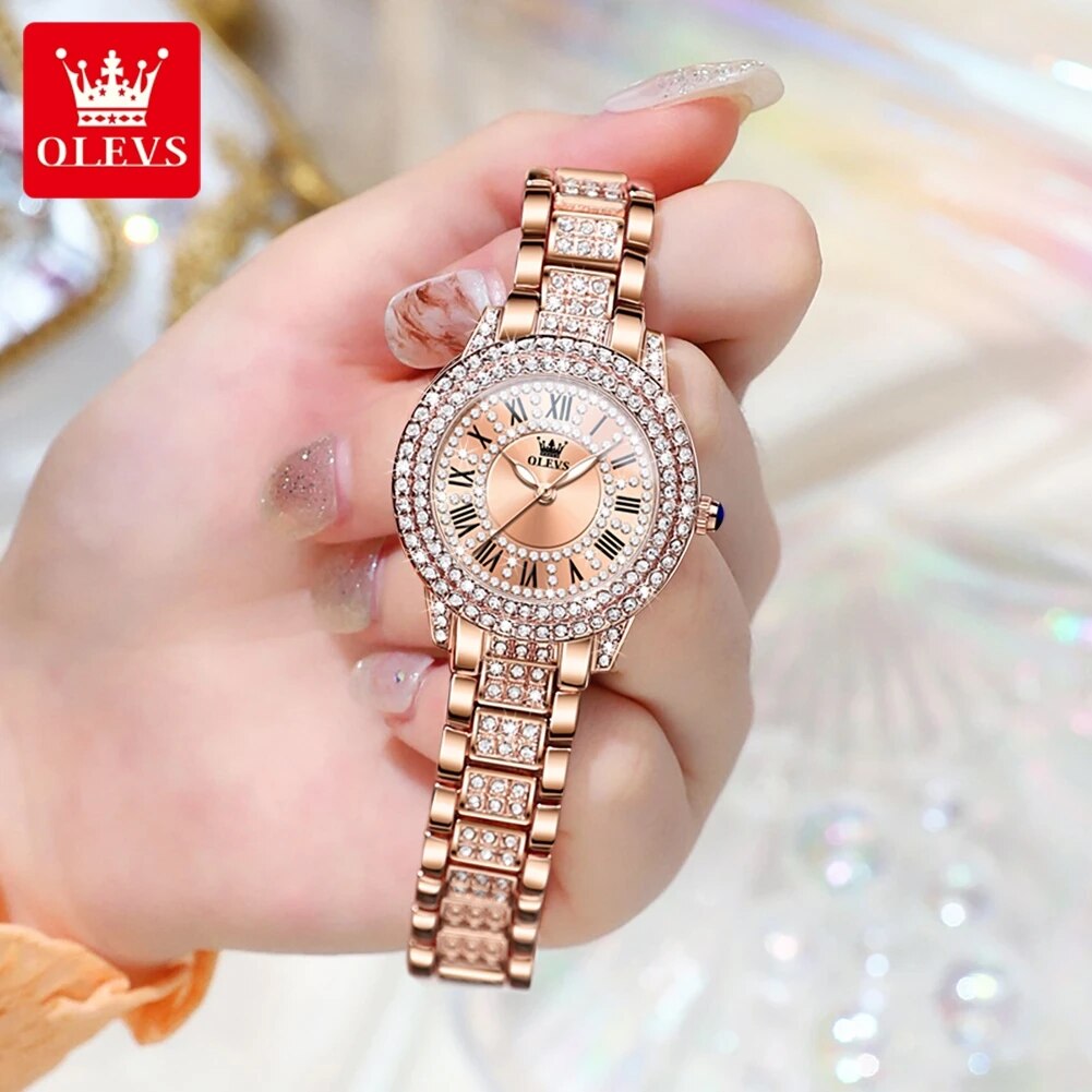 OLEVS 9943นาฬิกาควอทซ์เพชรออริ - Luxury Watch For Girls บทวิจารณ์และราคา