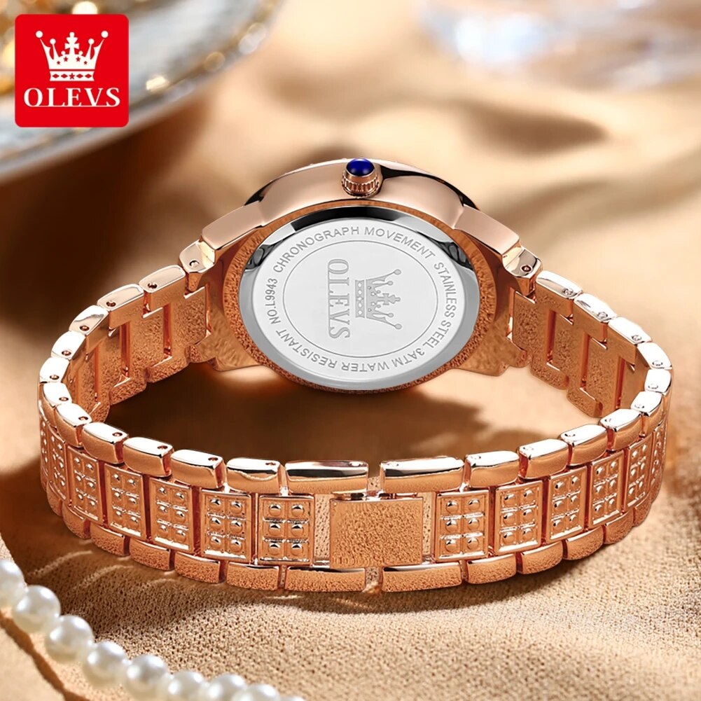 OLEVS 9943นาฬิกาควอทซ์เพชรออริ - Luxury Watch For Girls บทวิจารณ์และราคา
