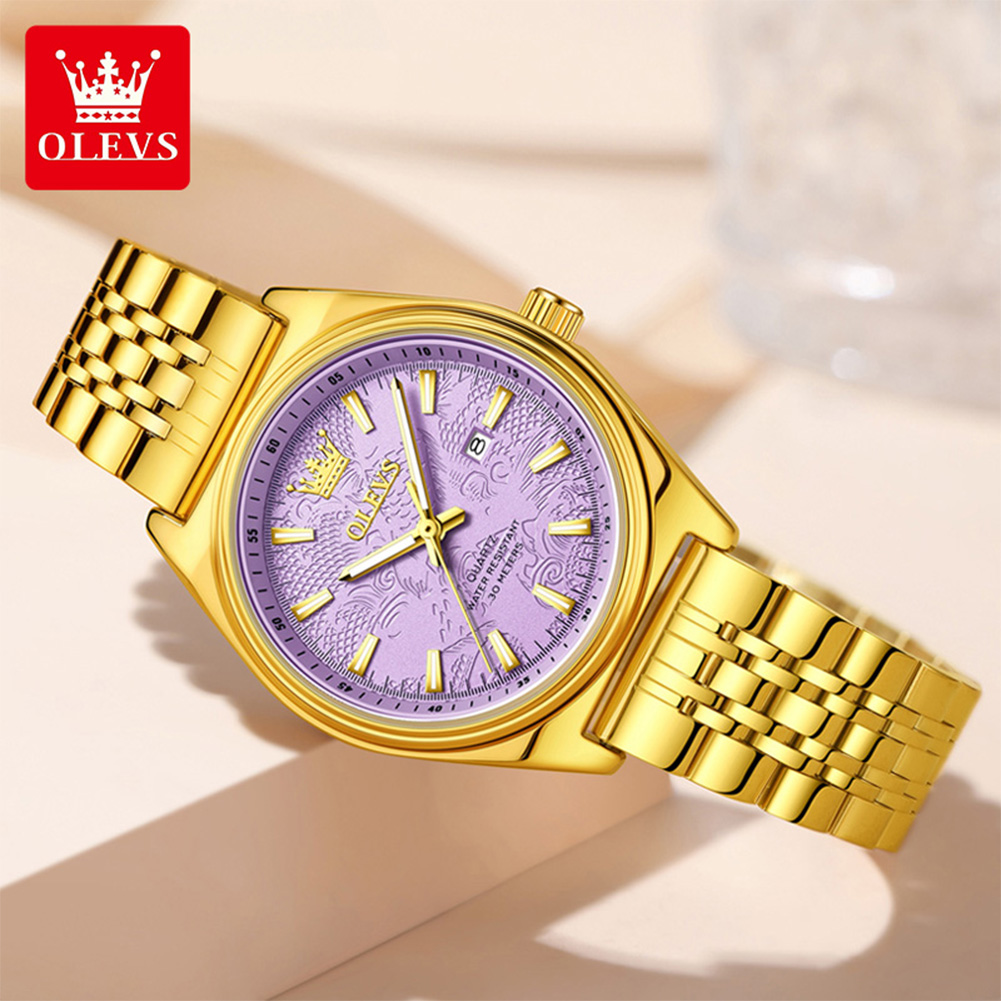 นาฬิกา OLEVS แบรนด์หรู สีทอง ส - Luxury Watch Brand For Women บทวิจารณ์และราคา