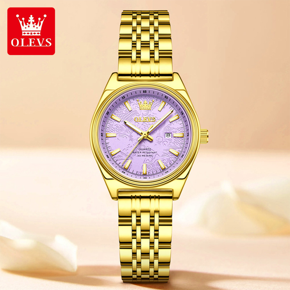 นาฬิกา OLEVS แบรนด์หรู สีทอง ส - Luxury Watch Brand For Women บทวิจารณ์และราคา