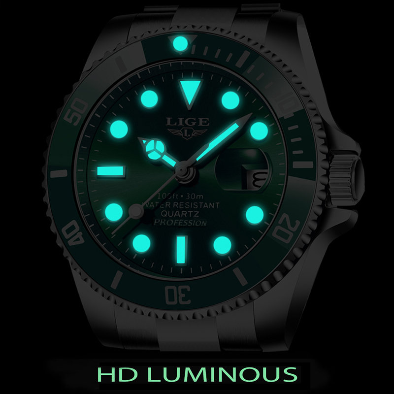 LIGE Luxury แฟชั่น Diver นาฬิก - Luxury Watch Maker บทวิจารณ์และราคา