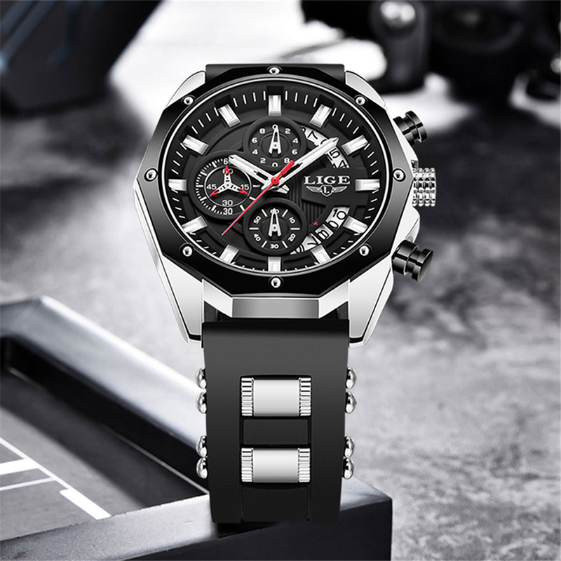 LIGE แฟชั่นนาฬิกาควอตซ์กลางแจ้ - Luxury Watch Strap บทวิจารณ์และราคา