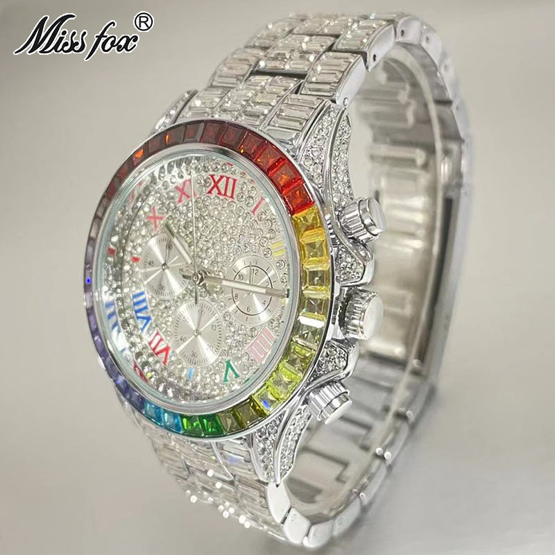 MISSFOX Luxury Iced นาฬิกาผู้ช - Luxury Watch Maker บทวิจารณ์และราคา