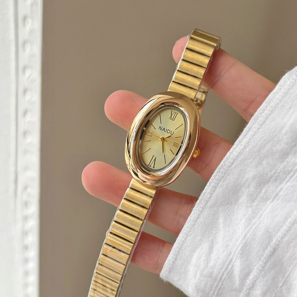 นาฬิกาควอตซ์ผู้หญิงทรงรีสีทองแ - Luxury Watch Lady บทวิจารณ์และราคา