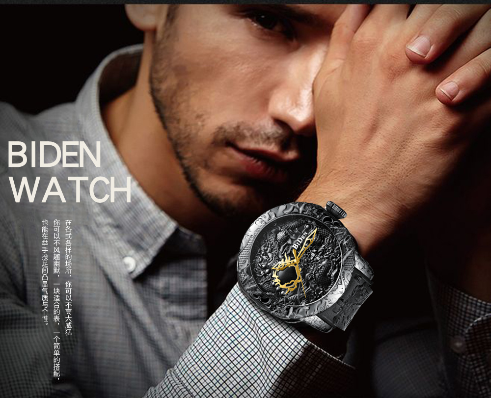 นาฬิกาหรูรูปปั้นมังกรสีทองผู้ช - Luxury Watch Engraving บทวิจารณ์และราคา