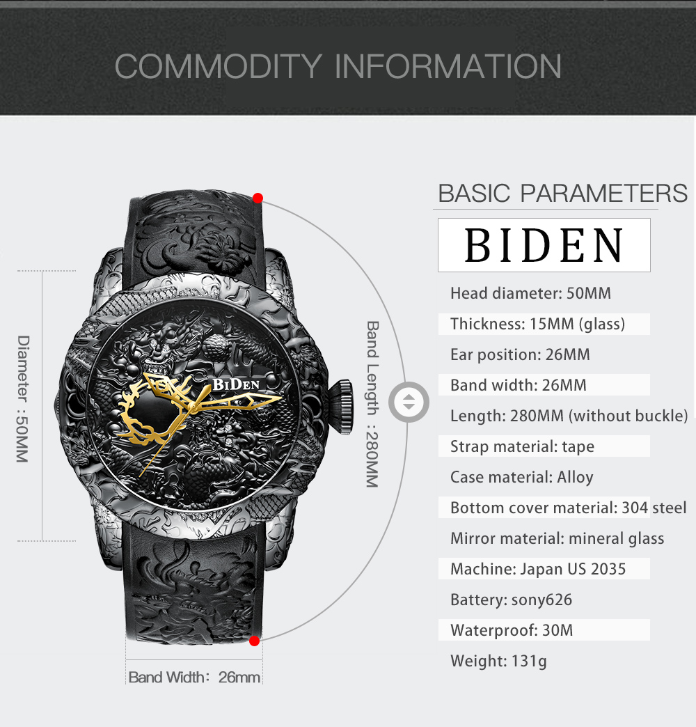 นาฬิกาหรูรูปปั้นมังกรสีทองผู้ช - Luxury Watch Engraving บทวิจารณ์และราคา