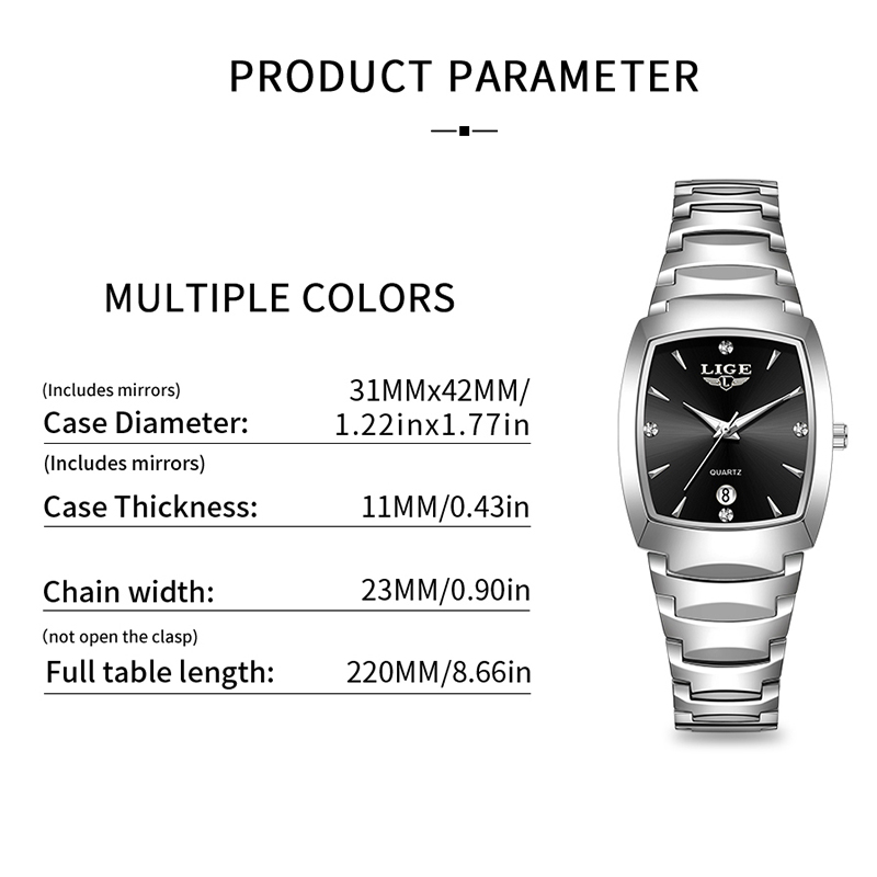 LIGE นาฬิกาผู้หญิงธุรกิจหรูหรา - Luxury Watch Lady บทวิจารณ์และราคา
