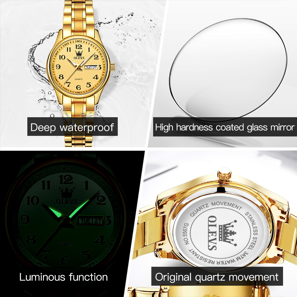 นาฬิกาควอทซ์สีทองหรูหราแบรนด์  - Luxury Watch Brand For Women บทวิจารณ์และราคา