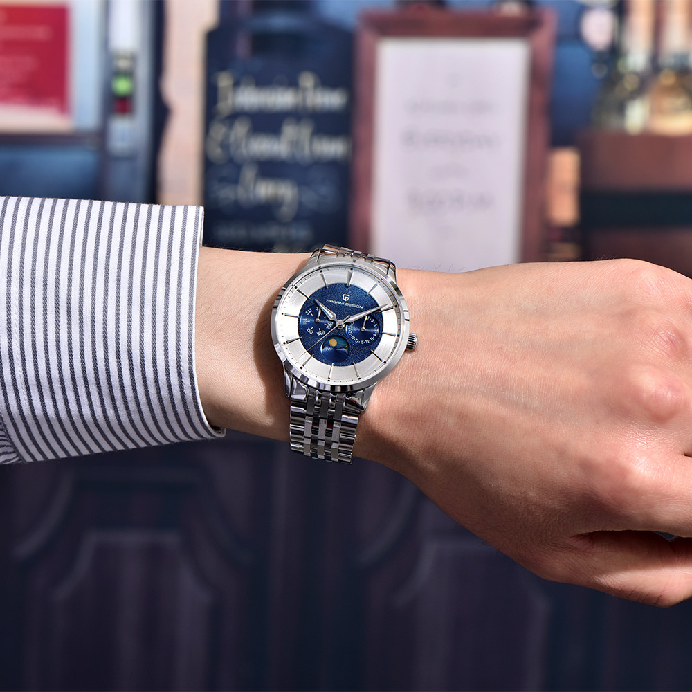 นาฬิกาควอตซ์ Pagani Design รุ่ - Moonphase Complication Watch บทวิจารณ์และราคา