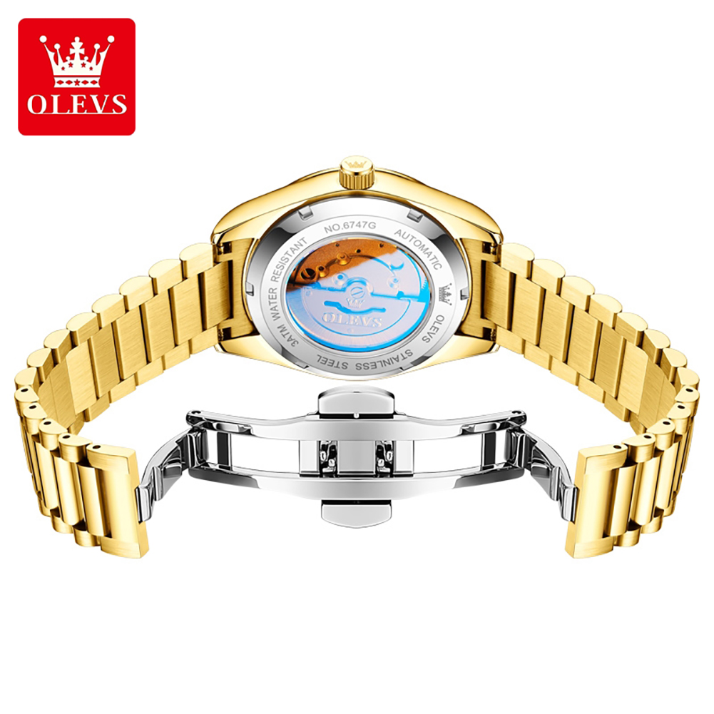 OLEVS 6747 นาฬิกาข้อมือผู้ชายแ - Luxury Watch Diamond บทวิจารณ์และราคา