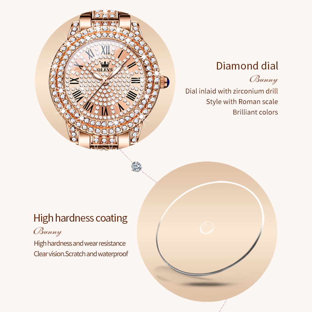 OLEVS 9943 หรูหราเพชร Original - Luxury Watch Lady บทวิจารณ์และราคา